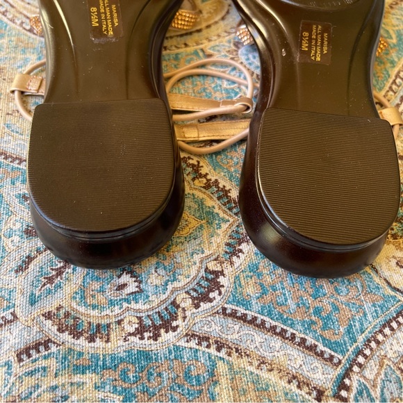 Italian Shoemaker Gold Rhinestone sandal NEW 8.5 - Picture 8 of 9